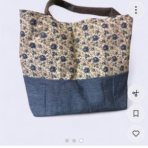 Floral Patterned wine Tote Bag